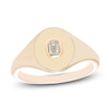 Thumbnail Image 0 of Emerald-Cut Diamond Solitaire Signet Ring 1/6 ct tw 10K Yellow Gold