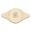 Thumbnail Image 2 of Emerald-Cut Diamond Solitaire Signet Ring 1/6 ct tw 10K Yellow Gold