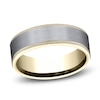 Thumbnail Image 1 of Men's Knurled Comfort-Fit Wedding Band 7mm 14K Yellow Gold & Tantalum