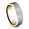 Thumbnail Image 2 of Men's Knurled Comfort-Fit Wedding Band 7mm 14K Yellow Gold & Tantalum