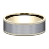 Thumbnail Image 3 of Men's Knurled Comfort-Fit Wedding Band 7mm 14K Yellow Gold & Tantalum