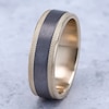 Thumbnail Image 4 of Men's Knurled Comfort-Fit Wedding Band 7mm 14K Yellow Gold & Tantalum