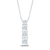 Thumbnail Image 1 of Pnina Tornai Round & Emerald-Cut Lab-Created Diamond Vertical Drop Necklace 2 ct tw 14K White Gold