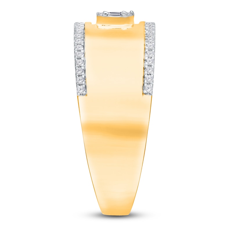 Main Image 2 of Kallati Baguette & Round-Cut Diamond Ring 1/4 ct tw 14K Yellow Gold