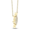 Thumbnail Image 3 of Shy Creation Diamond Sun Necklace 1/8 ct tw 14K Yellow Gold 18&quot; SC55019149