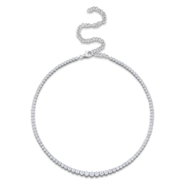 Shy Creation Diamond Riviera Necklace 4-1/2 ct tw 14K White Gold 18&quot; SC55022934