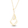 Thumbnail Image 4 of Diamond Pavé-Set Shield Necklace 1/4 ct tw 14K Yellow Gold 18&quot;