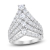 Thumbnail Image 1 of Brilliant Moments Diamond Four-Row Chevron Ring 3 ct tw 14K White Gold