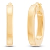 Thumbnail Image 2 of Square Tube Hoop Earrings 10K Yellow Gold