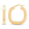 Thumbnail Image 3 of Square Tube Hoop Earrings 10K Yellow Gold