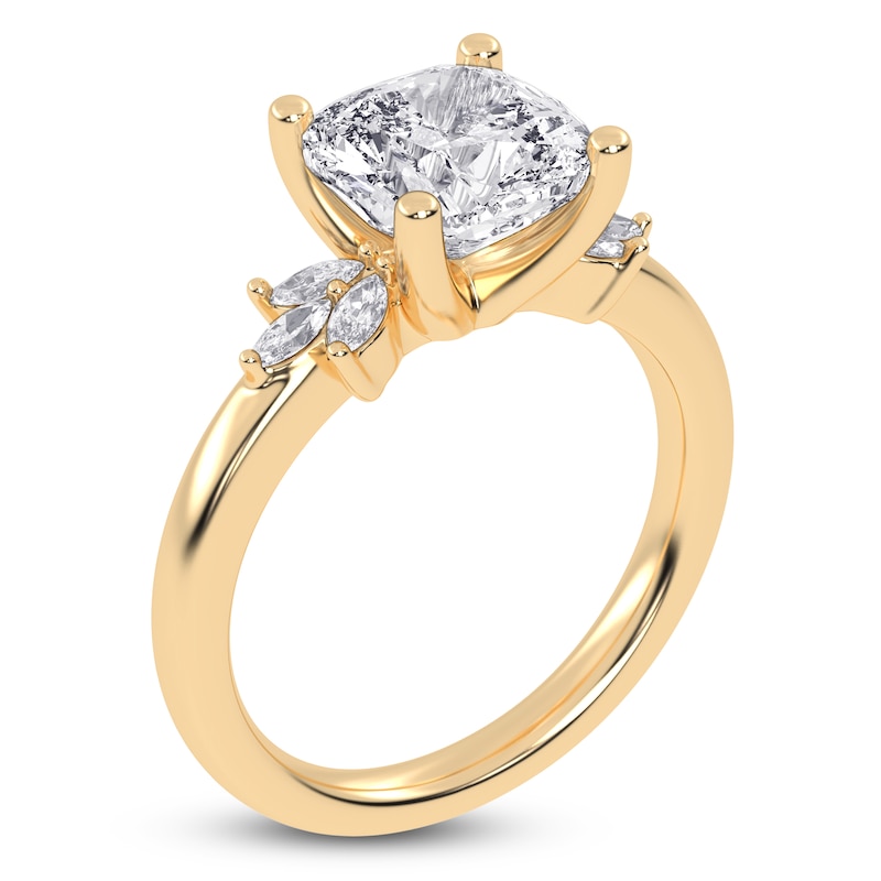 Main Image 2 of Cushion-Cut Created By Jared Studio Lab-Created Diamond Engagement Ring 3-1/6 ct tw 14K Yellow Gold