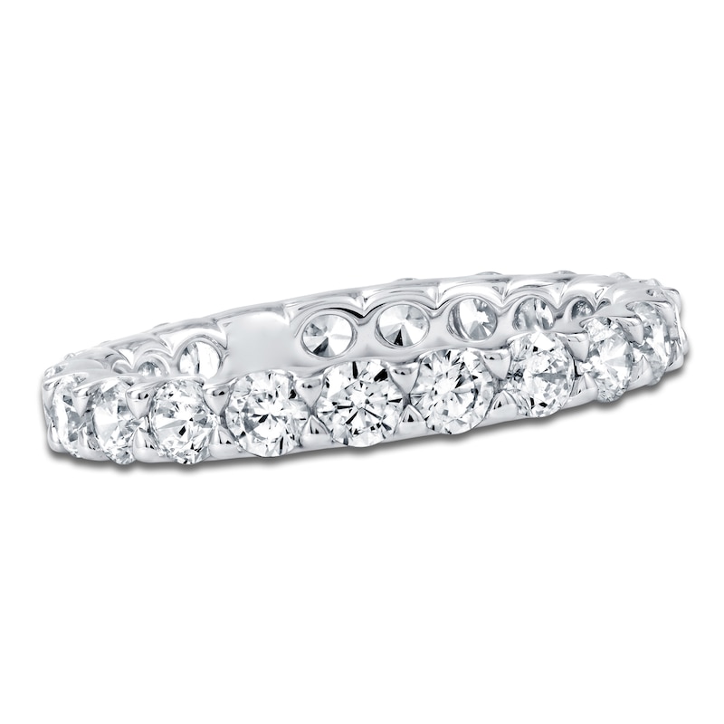 Certified Round-Cut Diamond Eternity Band -/ ct tw Platinum