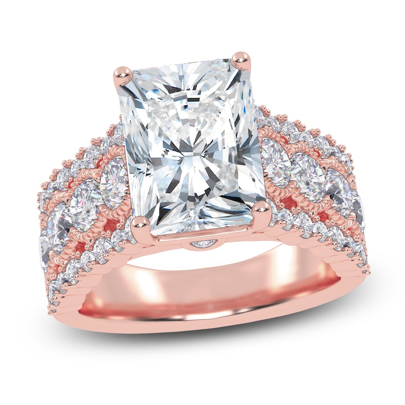 Main Image 1 of Radiant-Cut Created By Jared Studio Lab-Created Diamond Engagement Ring 4-3/4 ct tw 14K Rose Gold