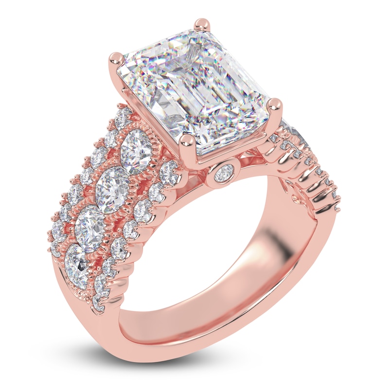 Main Image 2 of Radiant-Cut Created By Jared Studio Lab-Created Diamond Engagement Ring 4-3/4 ct tw 14K Rose Gold