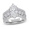 Thumbnail Image 1 of Marquise-Cut Lab-Created Diamond Engagement Ring 3-3/4 ct tw 14K White Gold