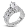 Thumbnail Image 2 of Marquise-Cut Lab-Created Diamond Engagement Ring 3-3/4 ct tw 14K White Gold