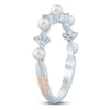 Thumbnail Image 2 of Pnina Tornai Cultured Pearl & Diamond Quatrefoil Anniversary Ring 1/6 ct tw 14K White Gold