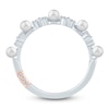 Thumbnail Image 4 of Pnina Tornai Cultured Pearl & Diamond Quatrefoil Anniversary Ring 1/6 ct tw 14K White Gold