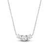 Thumbnail Image 1 of Lab-Created Diamond Three-Stone Necklace 1 ct tw 14K White Gold 18&quot;