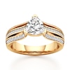 Thumbnail Image 1 of J'Lure Lab-Created Diamond Trillion Curved Brilliant-Cut Engagement Ring 1-3/8 ct tw 18K Yellow Gold