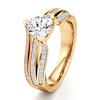 Thumbnail Image 4 of J'Lure Lab-Created Diamond Trillion Curved Brilliant-Cut Engagement Ring 1-3/8 ct tw 18K Yellow Gold