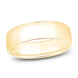 Men's Comfort-Fit Wedding Band 10K Yellow Gold 6mm