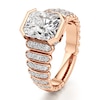 Thumbnail Image 4 of J'Lure Radiant Brilliant-Cut Lab-Created Diamond Engagement Ring 3-1/2 ct tw 18K Rose Gold