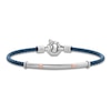 Thumbnail Image 1 of Baraka Men's Layered Cord Diamond Accent Bracelet Stainless Steel, Blue Ion Plating & 18K Rose Gold 7.5&quot;