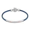 Thumbnail Image 4 of Baraka Men's Layered Cord Diamond Accent Bracelet Stainless Steel, Blue Ion Plating & 18K Rose Gold 7.5&quot;