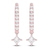 Thumbnail Image 1 of Diamond Drop Earrings 5/8 ct tw Princess/Round 14K Rose Gold