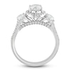 Thumbnail Image 2 of Diamond 3-Stone Engagement Ring 2-1/4 ct tw Oval/Round 14K White Gold