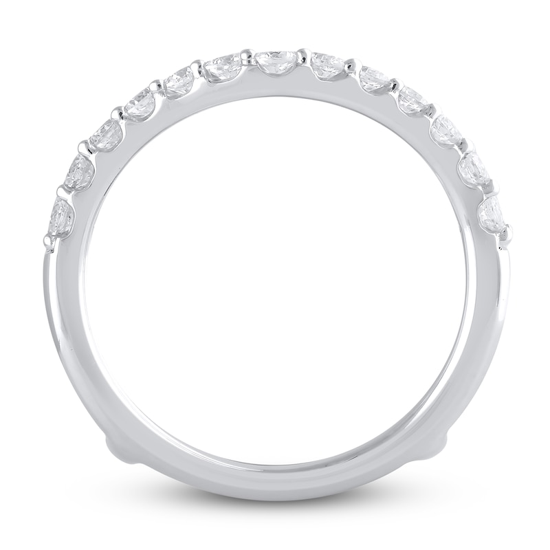 Lab-Created Diamond Enhancer Ring 1 ct tw Round 14K White Gold