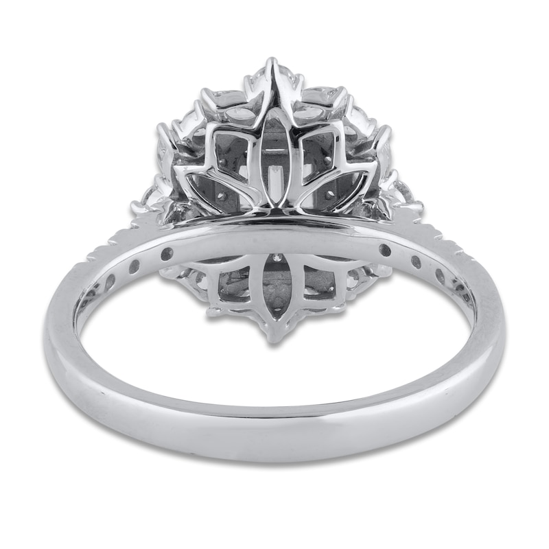 Main Image 3 of Baguette, Round & Marquise-Cut Diamond Ring 1 ct tw 14K White Gold