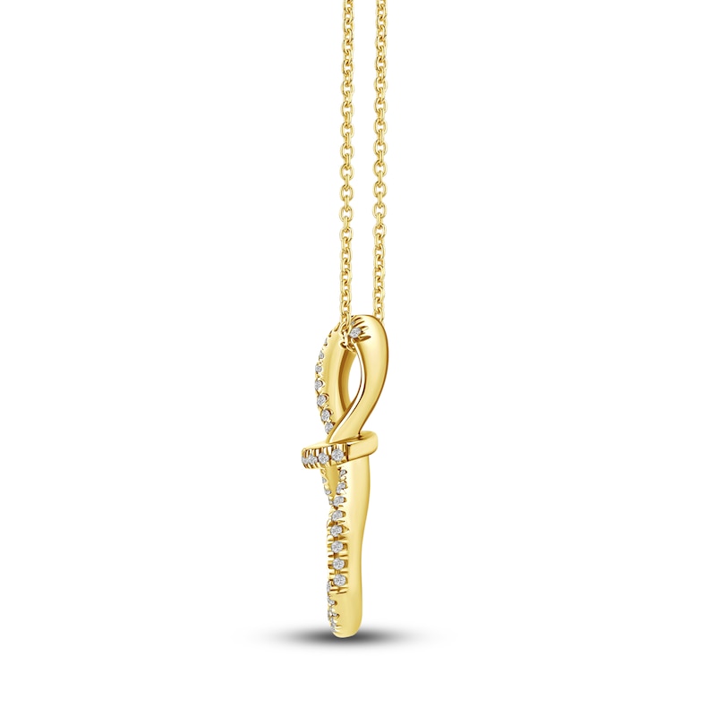 Main Image 3 of Diamond Pendant Necklace 1/4 ct tw 10K Yellow Gold