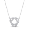 Thumbnail Image 1 of Diamond Circle Pendant Necklace 1/4 ct tw 14K White Gold