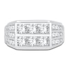 Thumbnail Image 3 of Men's Diamond Double Row  Wedding Band 3 ct tw 14K White Gold