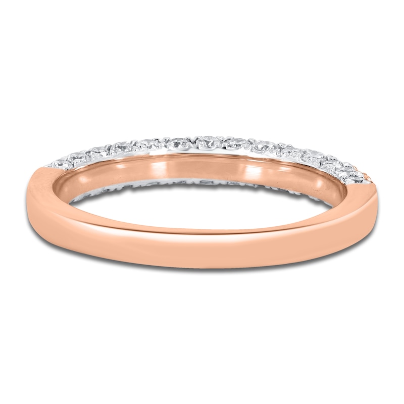 Pink & White Diamond Ring 3/4 ct tw 14K Rose Gold