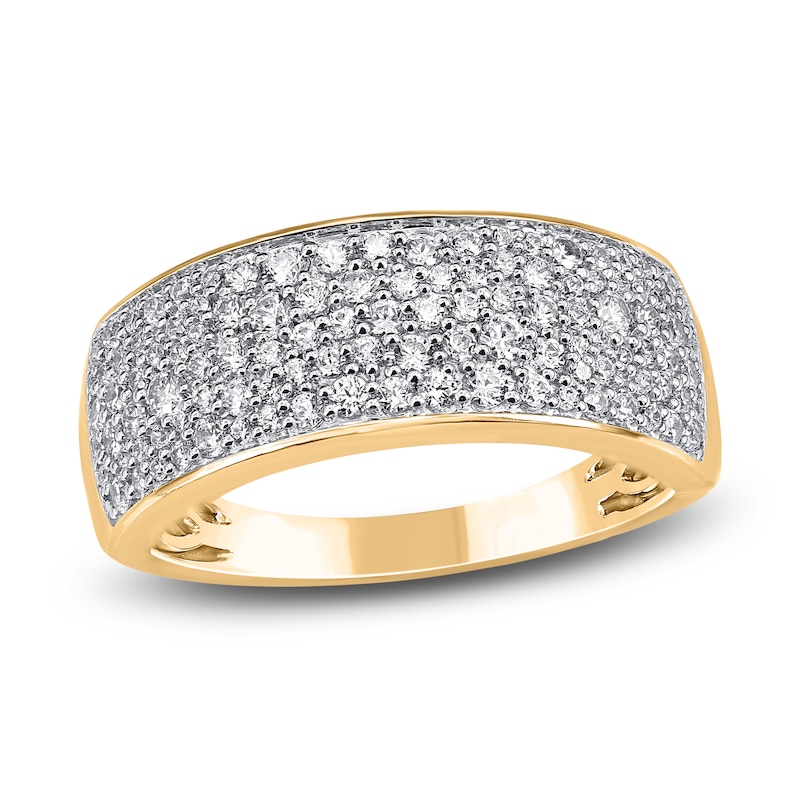 Diamond Multi-Row Anniversary Ring 3/4 ct tw 14K Yellow Gold