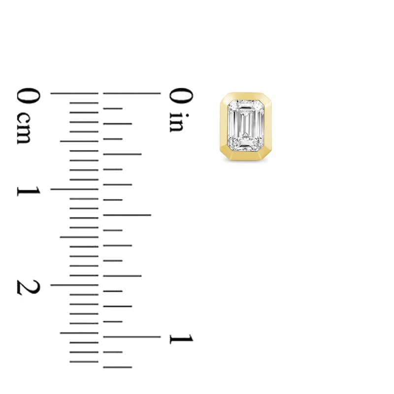 Main Image 7 of Lab-Created Emerald-Cut Diamond Box Set 1-1/2 ct tw 14K Yellow Gold