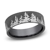 Thumbnail Image 1 of Tree Wedding Band Black Tantalum 8.0mm