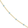 Thumbnail Image 2 of Solid Station Necklace Light Blue Enamel 14K Yellow Gold 18&quot;