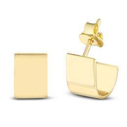 J Huggie Earrings 14K Yellow Gold