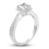 Thumbnail Image 5 of Diamond Engagement Ring 1-1/5 ct tw Princess/Round Platinum