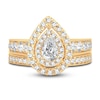 Thumbnail Image 2 of Diamond Double Halo Bridal Set 1-1/3 ct tw Round 14K Yellow Gold