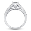 Thumbnail Image 2 of Diamond Engagement Ring 1-1/4 ct tw Princess/Round Platinum