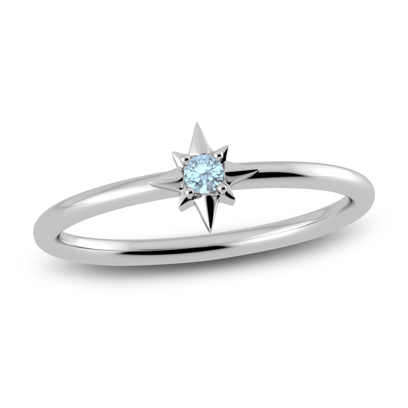 Juliette Maison Natural Aquamarine Starburst Ring 10K Gold