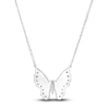 Thumbnail Image 2 of Le Vian Diamond Butterfly Pendant Necklace 1/4 ct tw Round Blue/Turquoise Enamel 14K Vanilla Gold 19"
