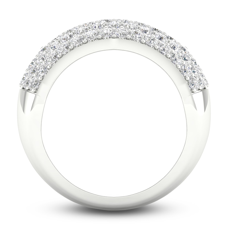 Diamond Pave Anniversary Band 1-1/2 ct tw Round 14K White Gold