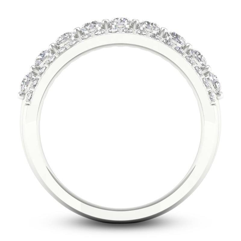 Main Image 4 of Diamond Anniversary Band 1 ct tw Round Platinum