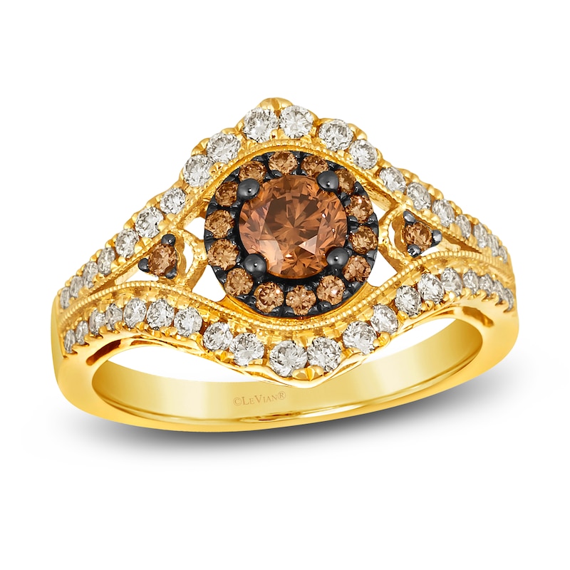 Main Image 1 of Le Vian Diamond Ring 1 ct tw Round 14K Honey Gold